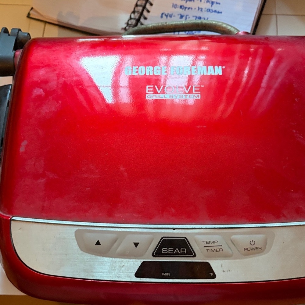 George Foreman Evolve Red Electric Grill